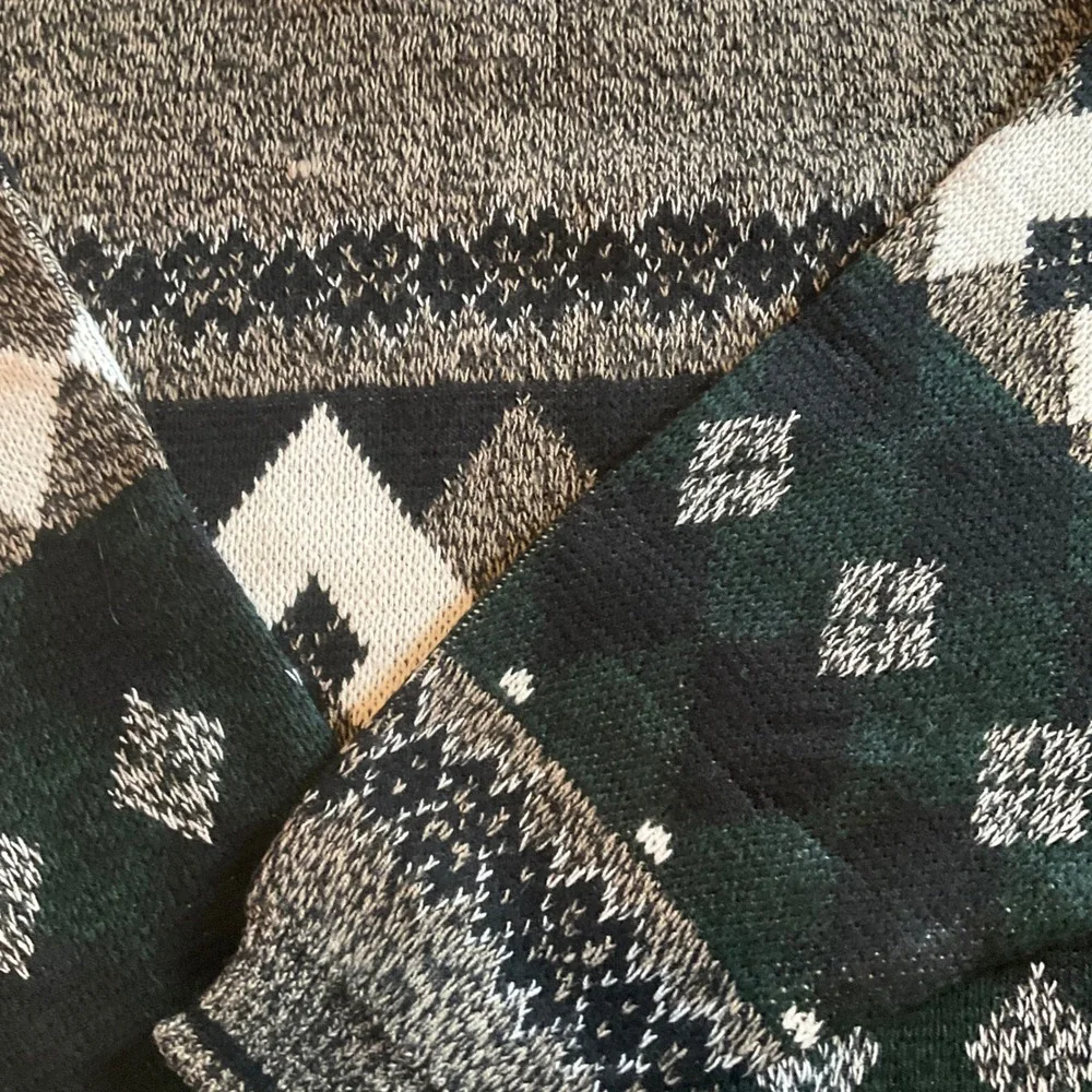 Michael Gerald Sweater Mens XL Argyle Diamond‎ Pattern Knit Pullover